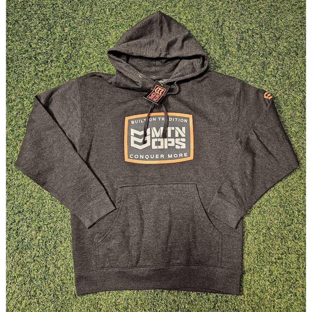 MTN Ops Men's Hoodie Mountain Sweatshirt Size Medium Dark Gray